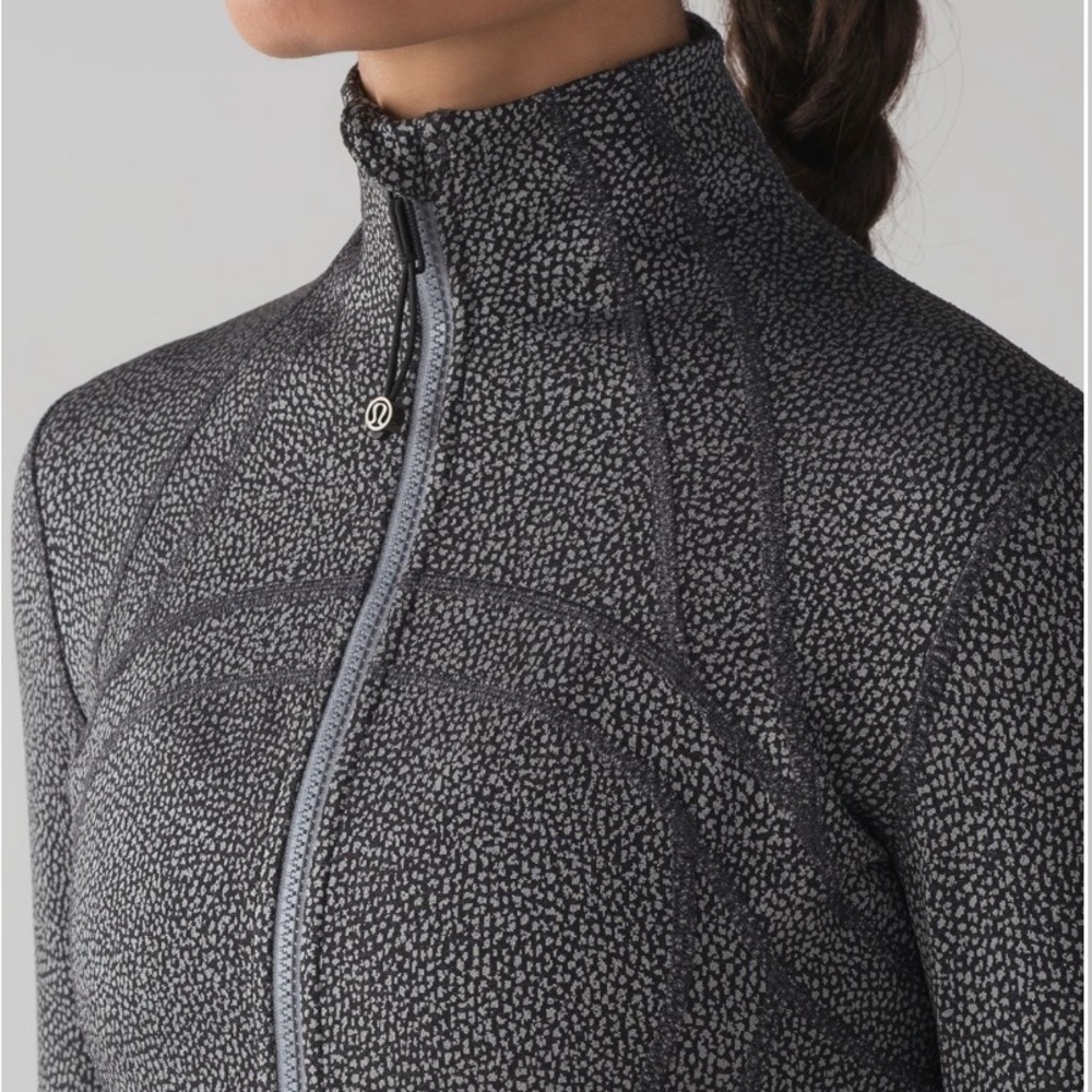 Lululemon Define Jacket Chakra Jacquard Black Battleship size 8